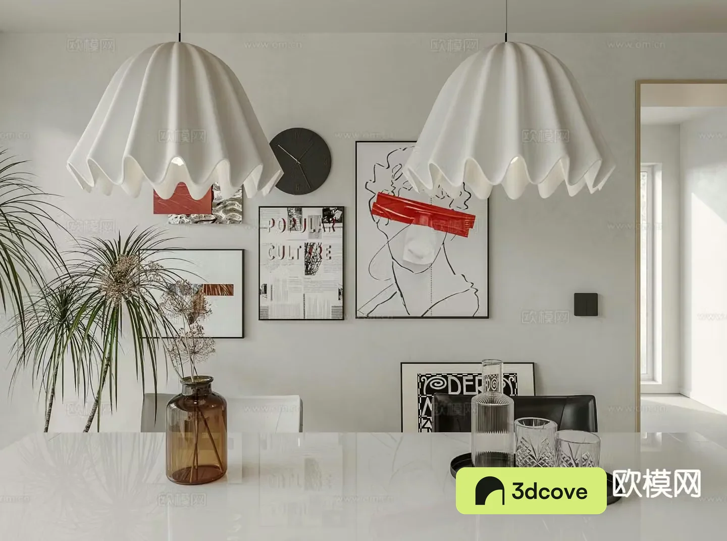 Modern dining room chandelier