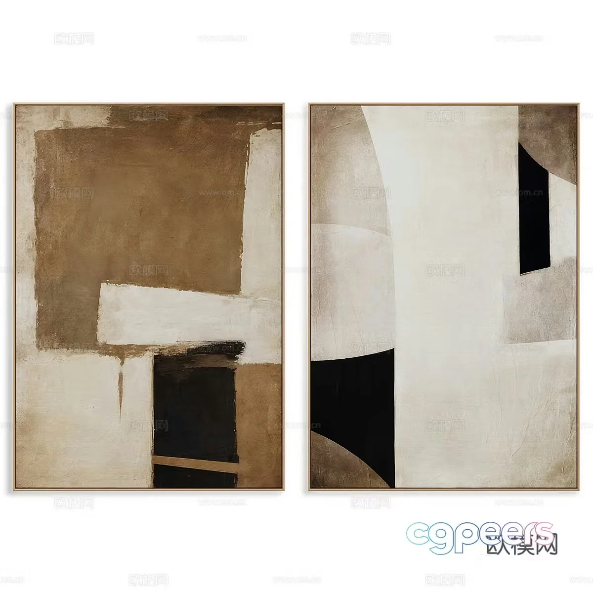 Modern Italian decorative hanging painting 3d model