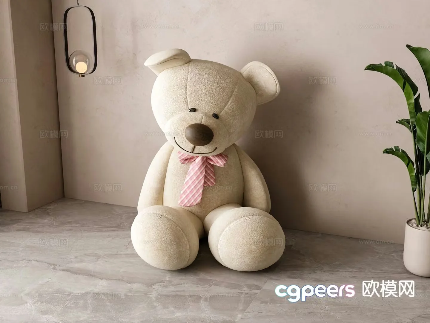 American plush toy 3d model