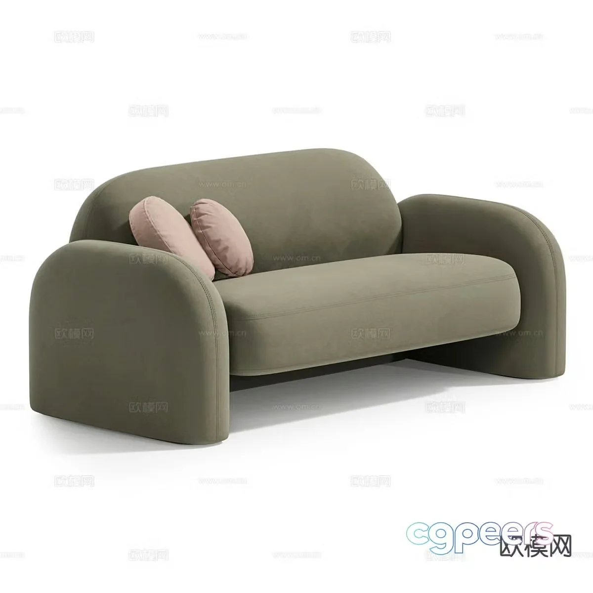 Modern love sofa 3d model
