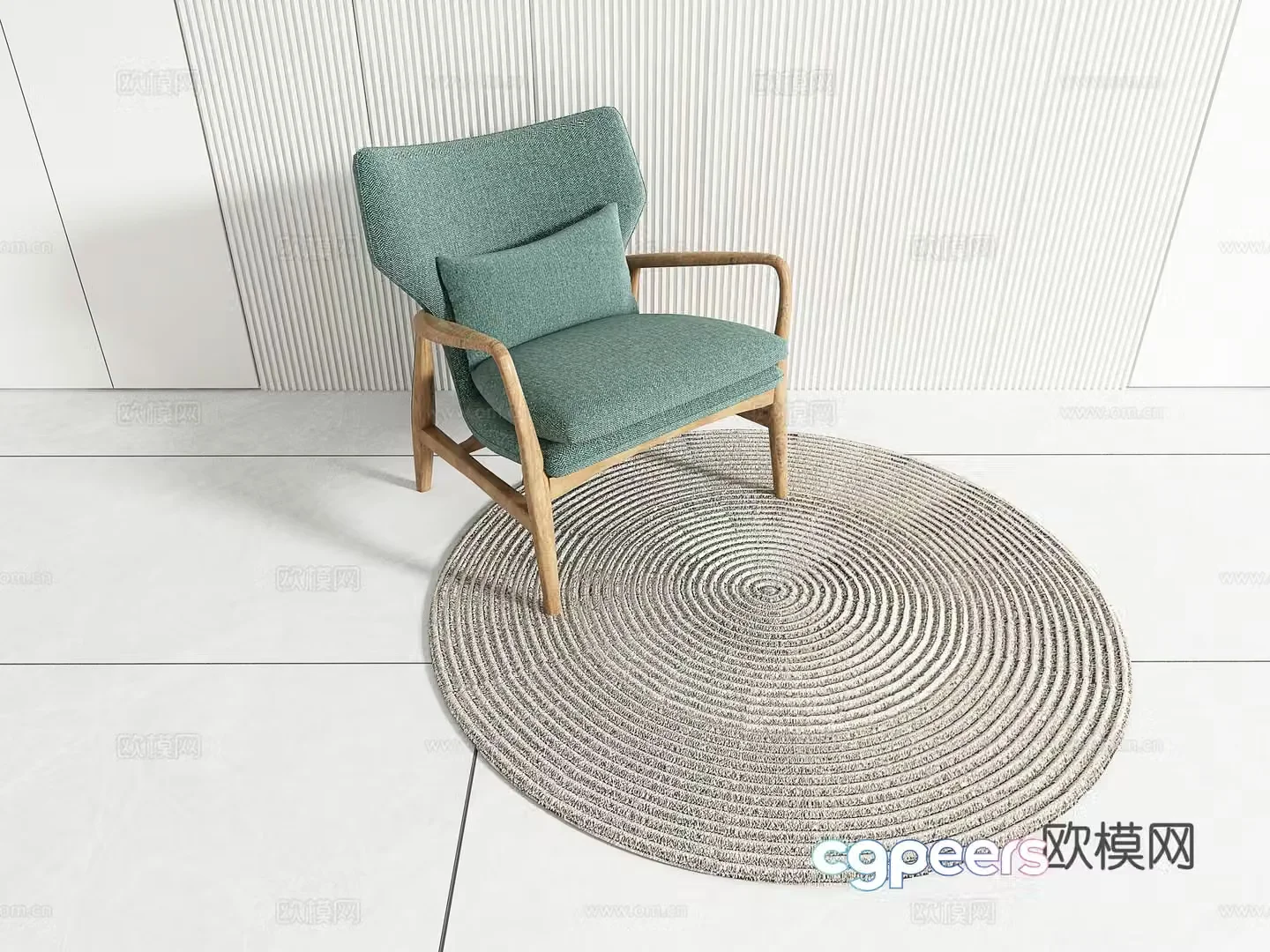 Modern leisure chair sofa chair 3d model