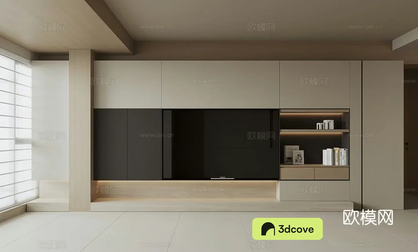 Modern TV background wall