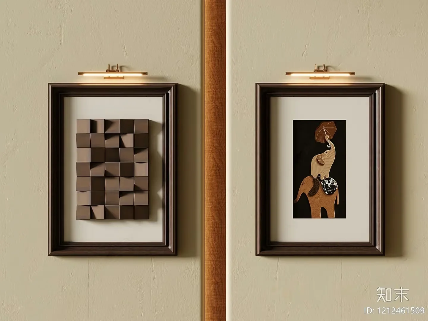 A Framed Art Piece 3D Model – 3282 – VRAY Render