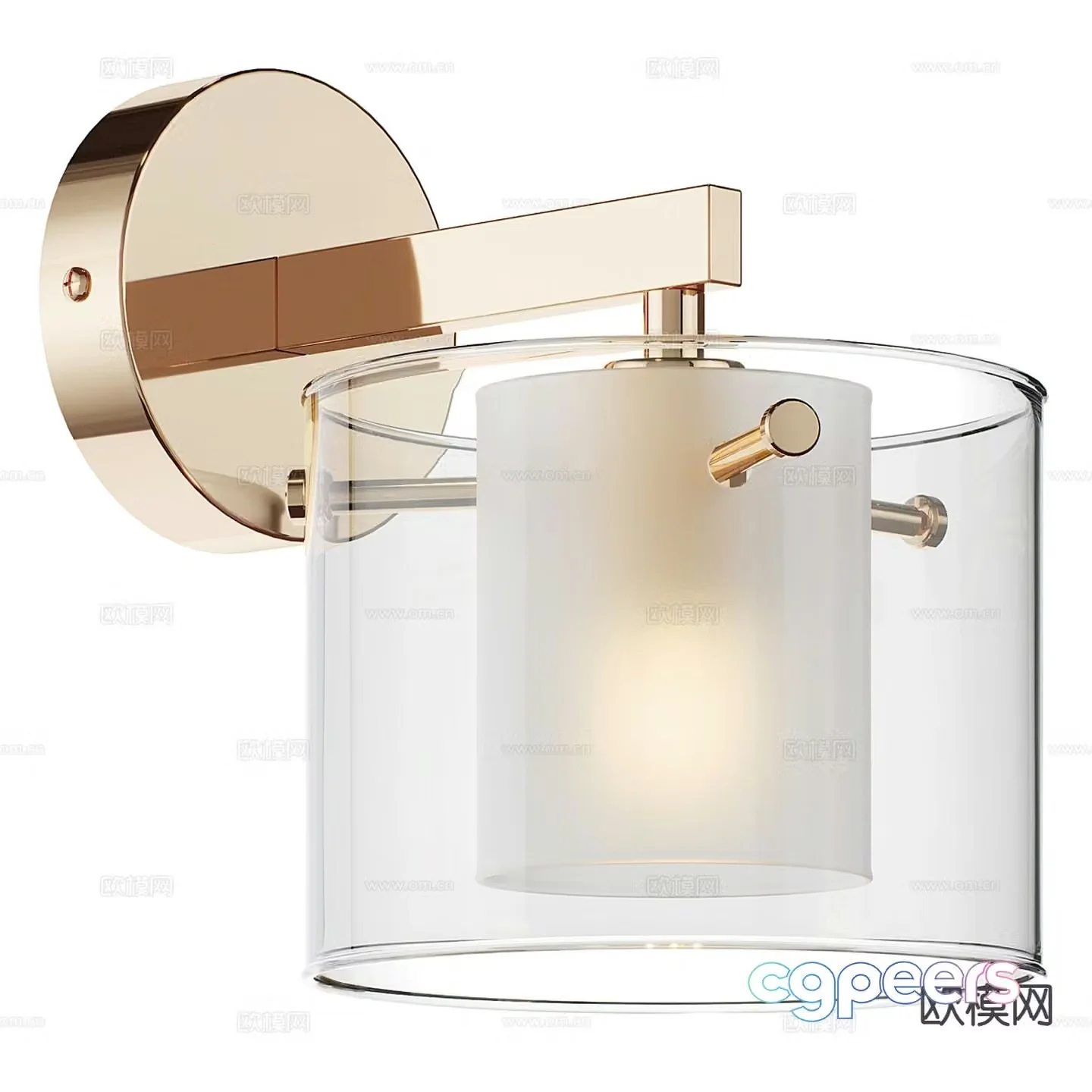 Modern glass wall light 3d model