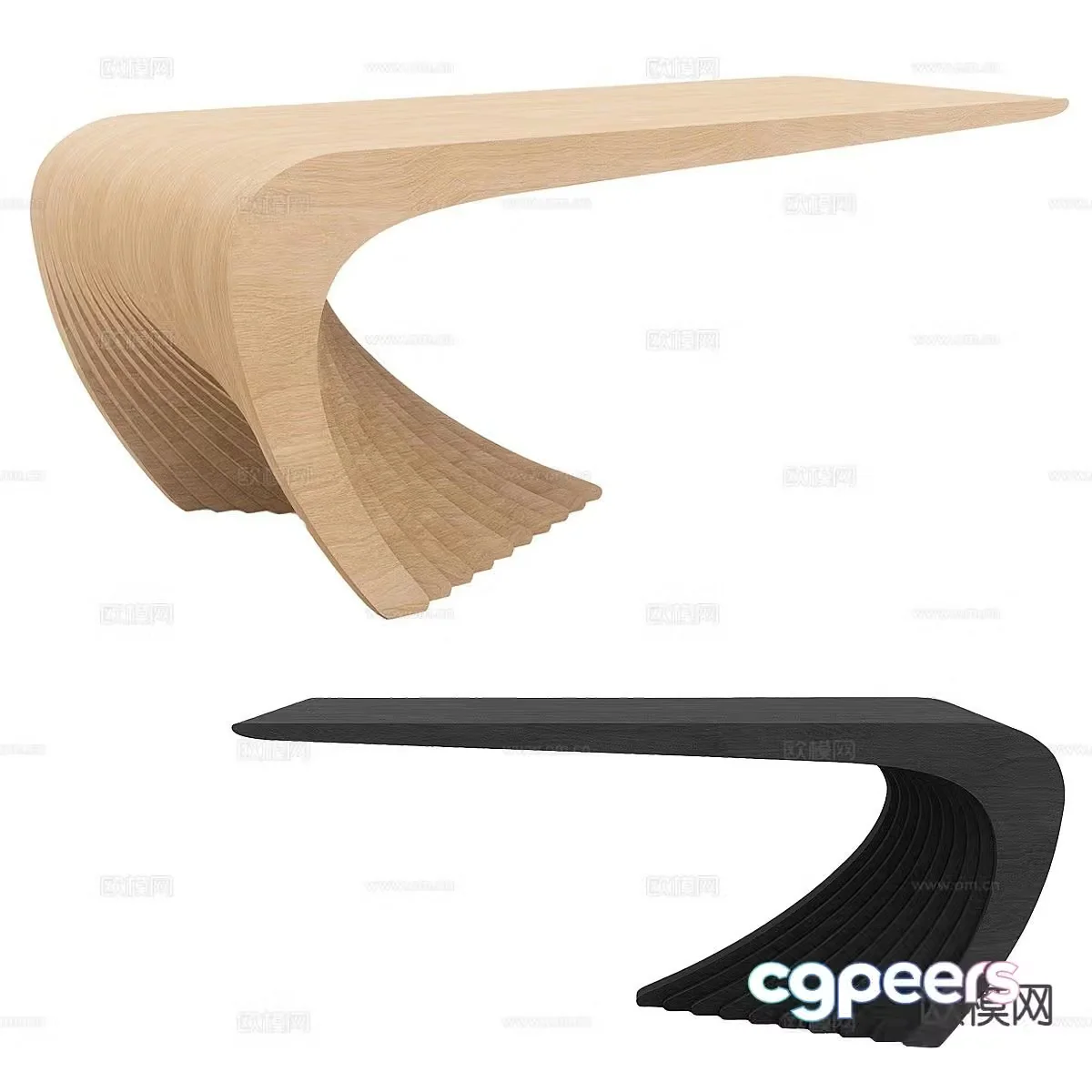 Nordic side table corner table 3d model