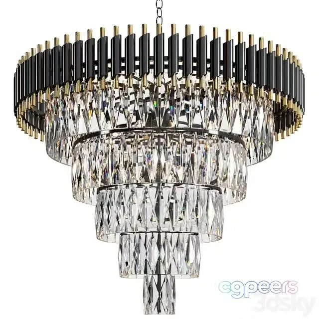 3ds Max Free – Chandelier Loft Concept Empire Black