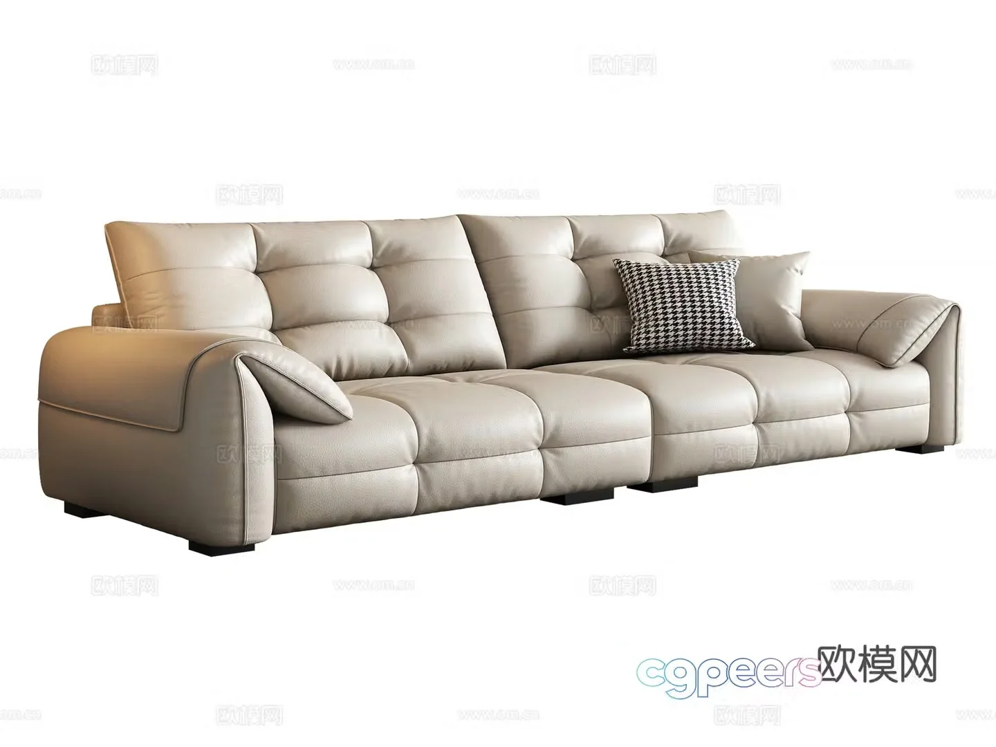 Modern double sofa 3d model
