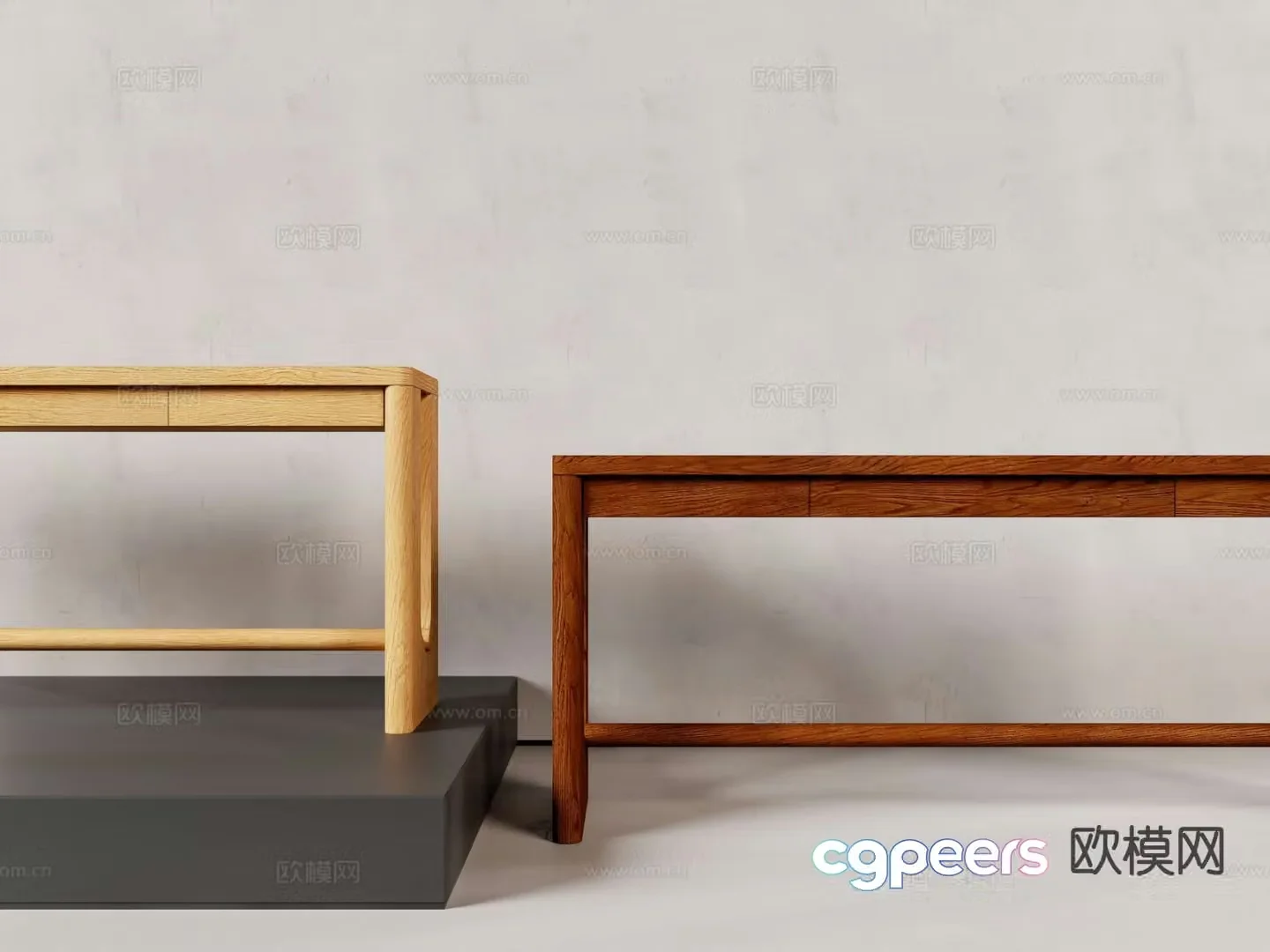 modern desk writing desk 3d model