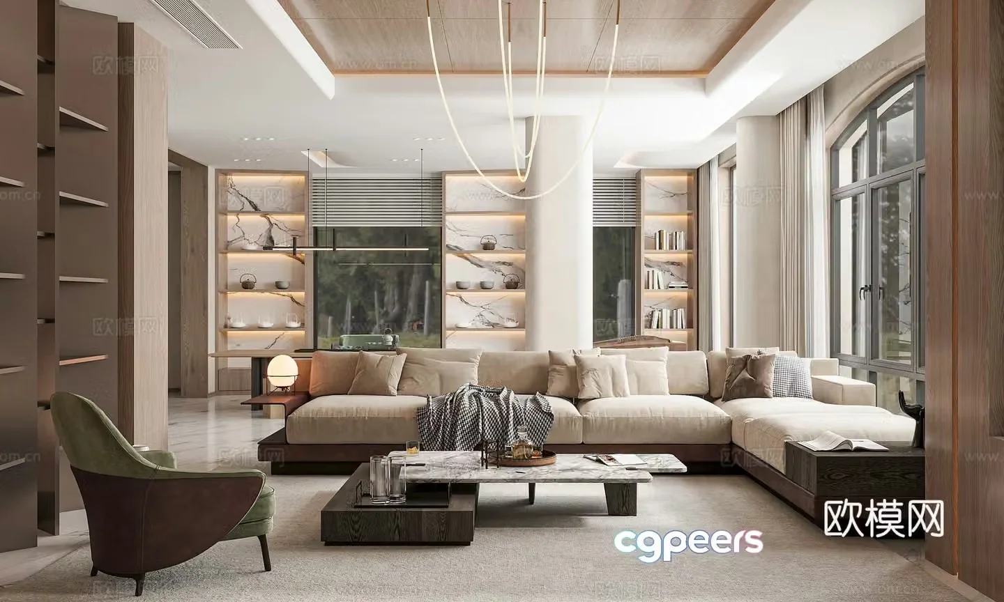 Modern living room 3d model