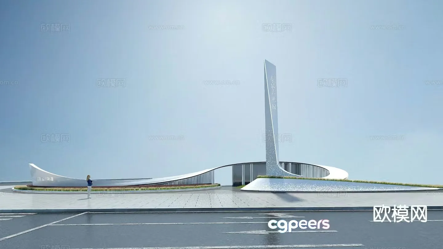 Special-shaped sculpture metal sculpture new energy sculpture 3D model