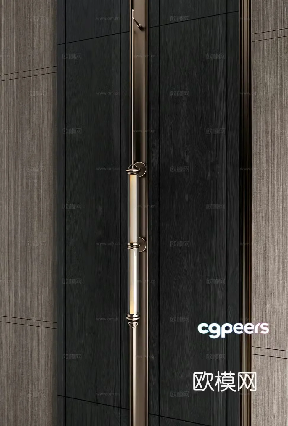 New Chinese style strip wall lamp 3D model