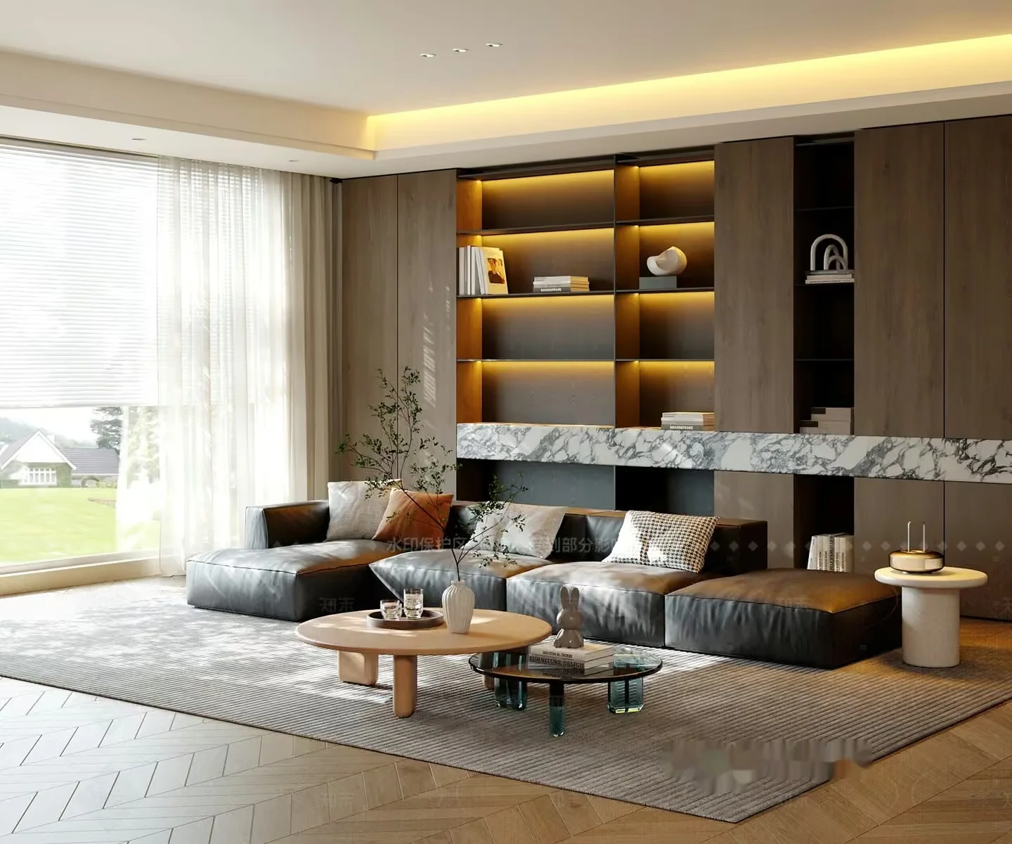 Modern Living Room 3D Model – 12778 – VRAY Render