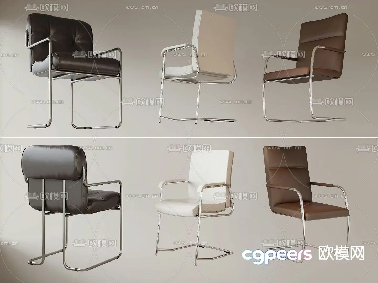 minotti single chair leisure chair office chair 3d model