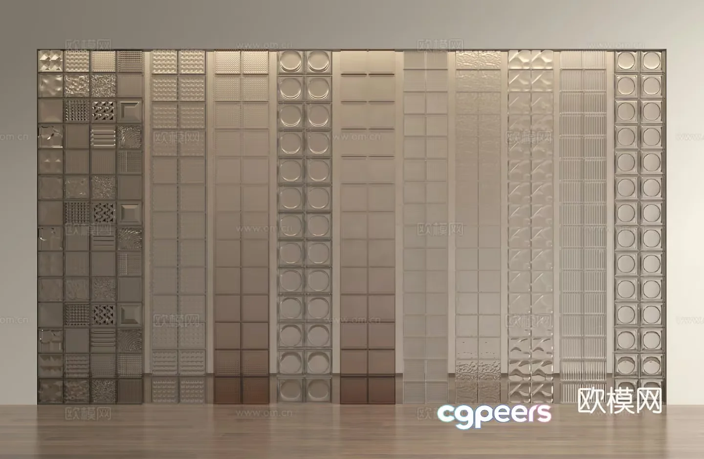 Modern Glass Wall 3D Model – 10364 – VRAY Render
