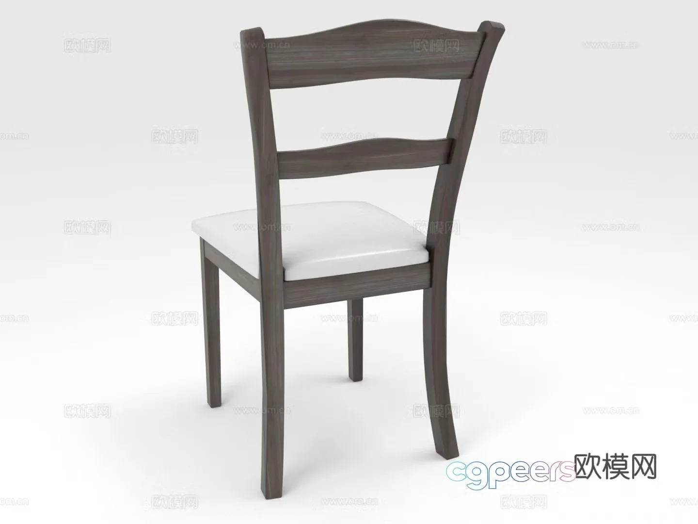 Wooden chair Dining chair Back chair Chair 3d model
