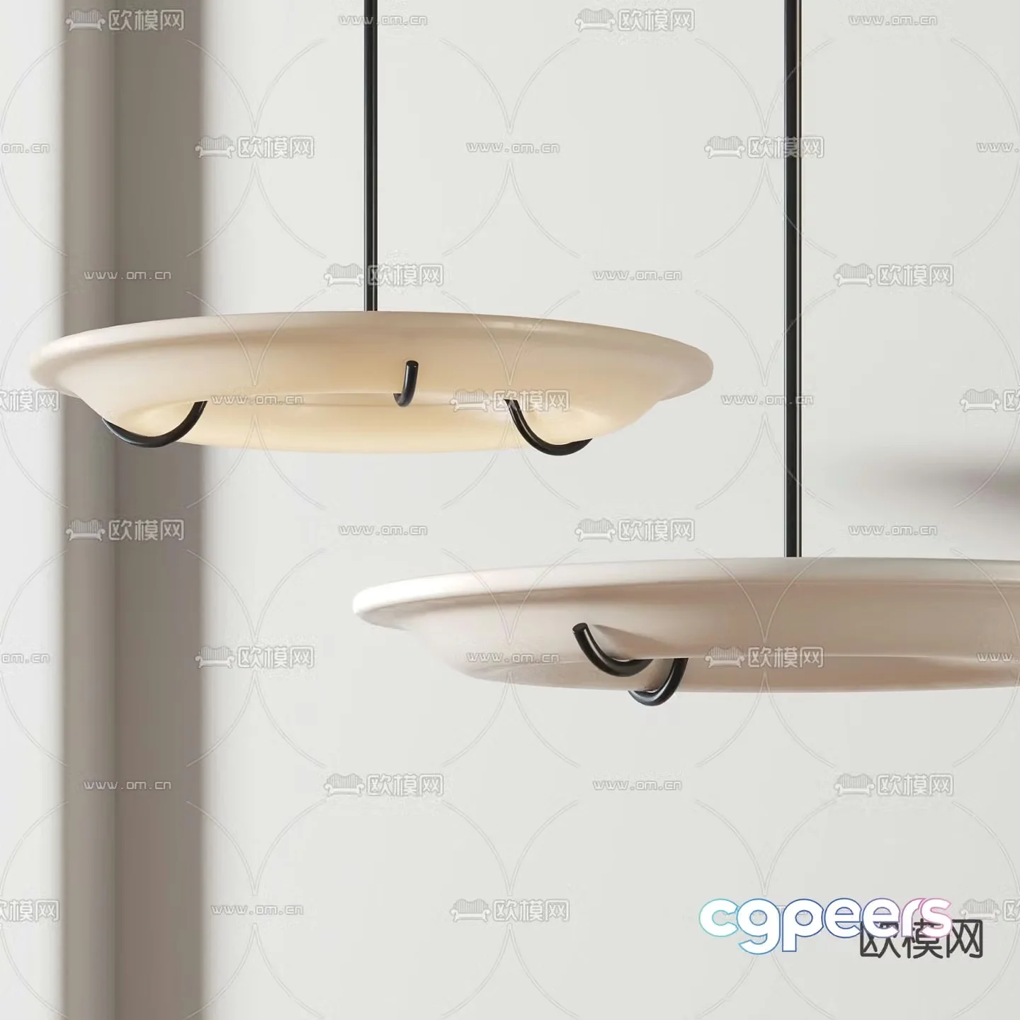 Medieval style chandelier ring chandelier 3d model