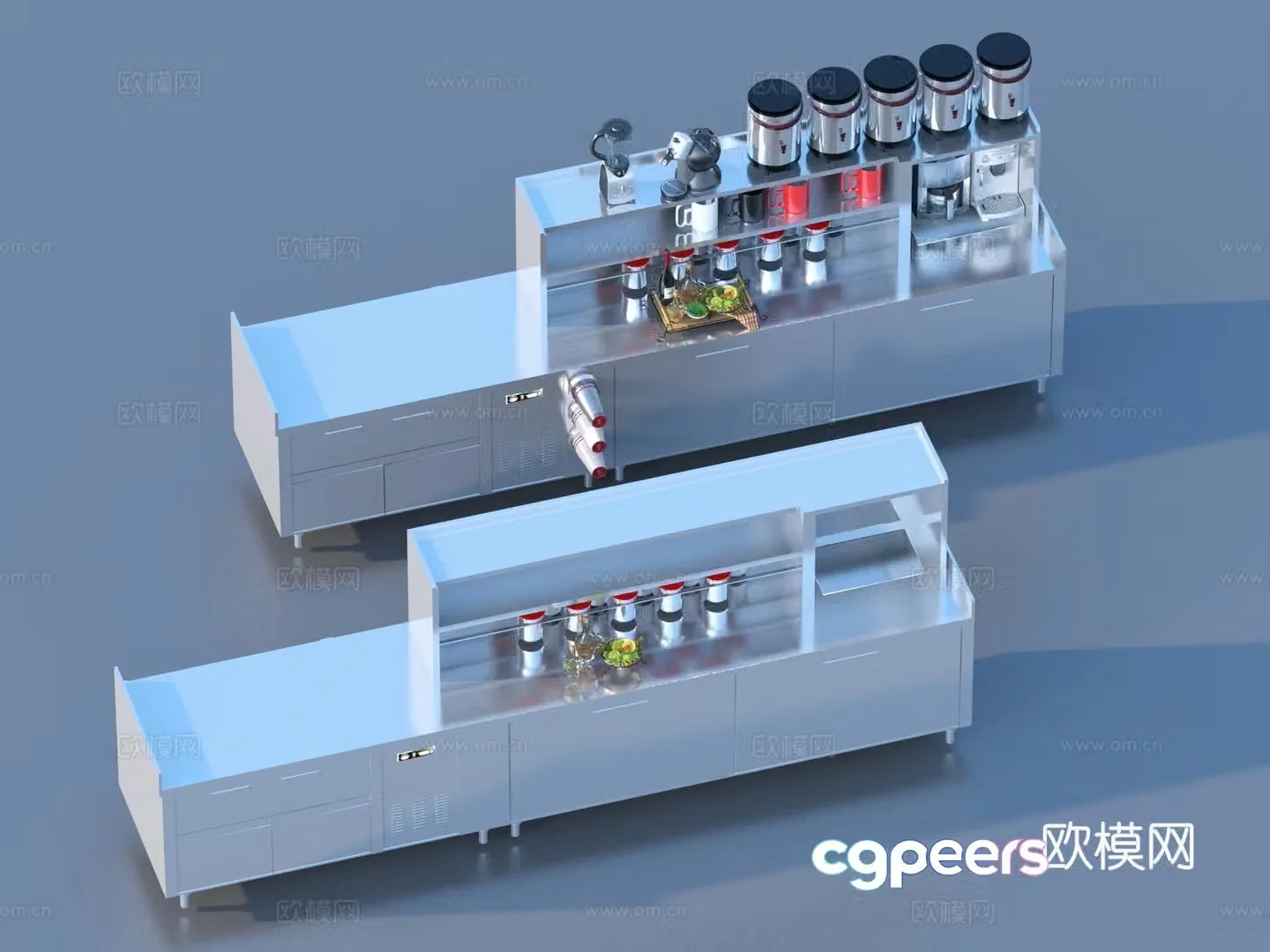 3D model of catering kitchen equipment