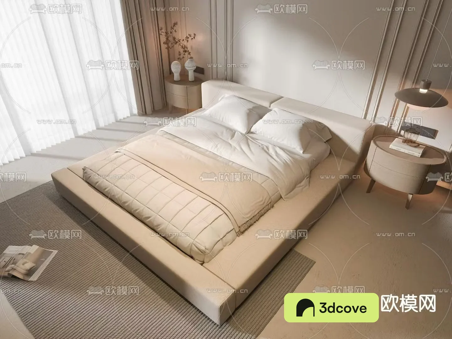 Wabi-sabi double bed