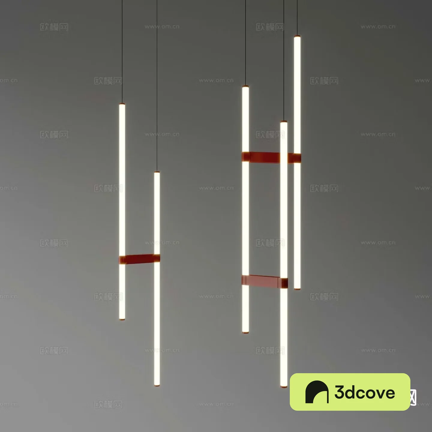 Modern long chandelier