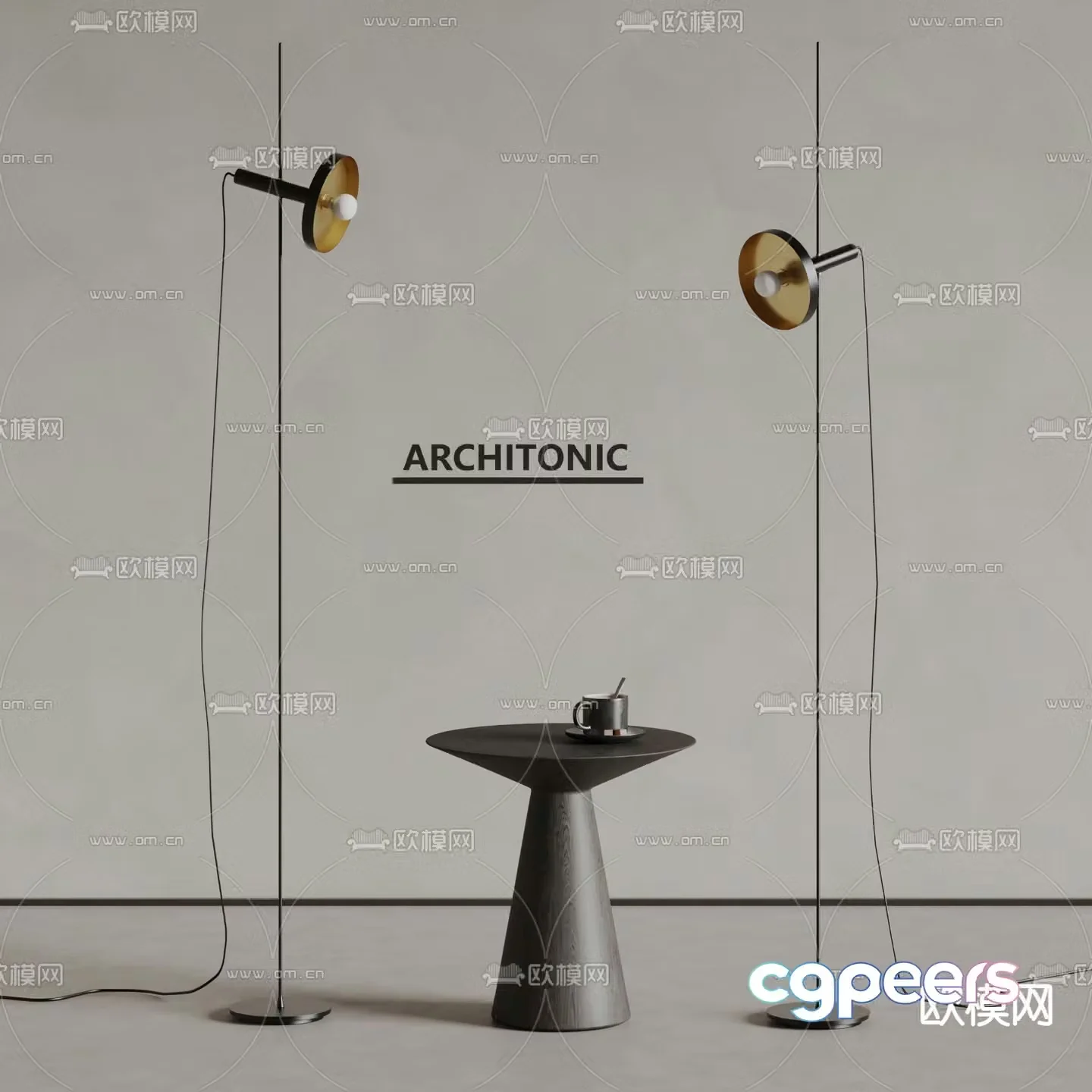Architonic floor lamp 3d model