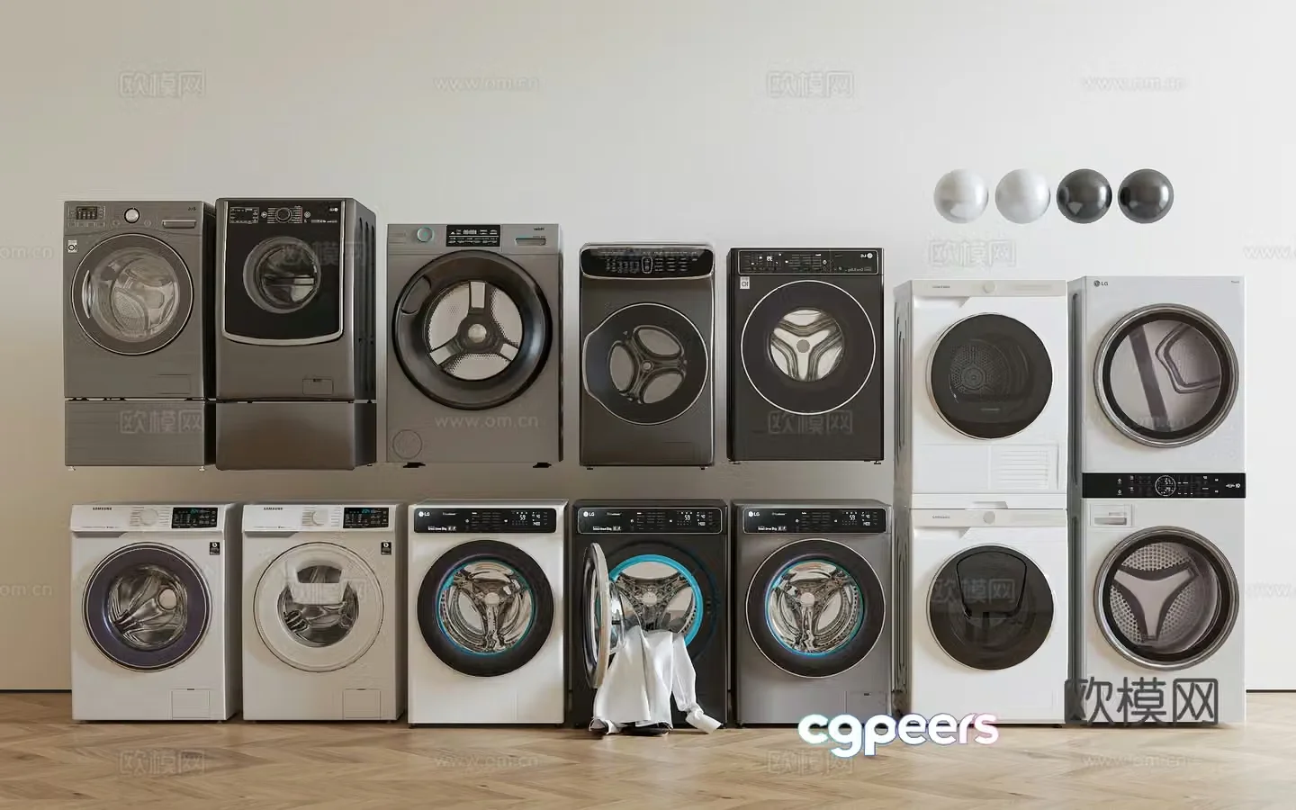 Washing machine dryer drum washing machine washing machine 3d model