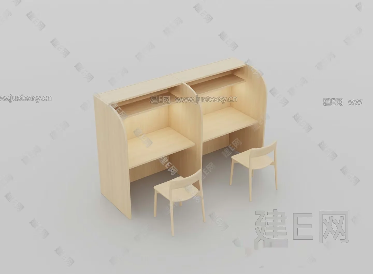 Wooden Furniture Set 3D Model – 12253 – VRAY Render