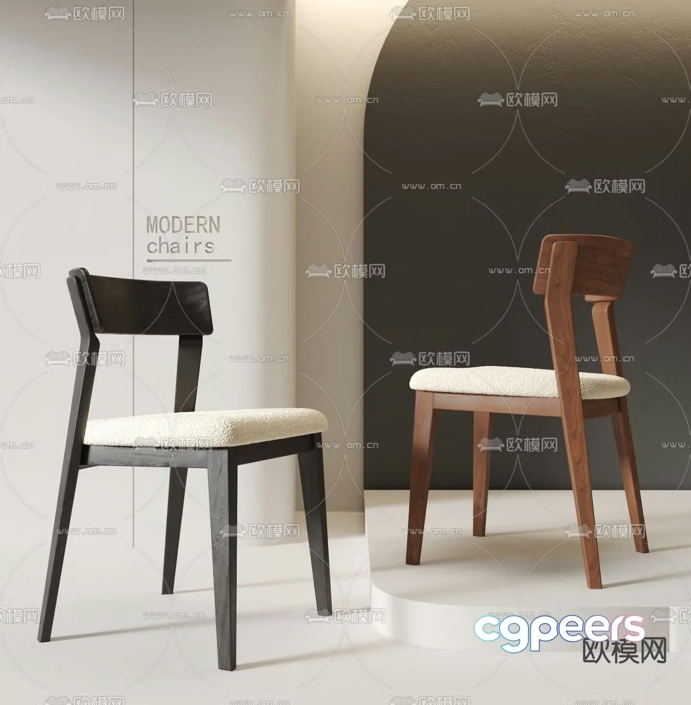Medieval style chair dining chair 3d model