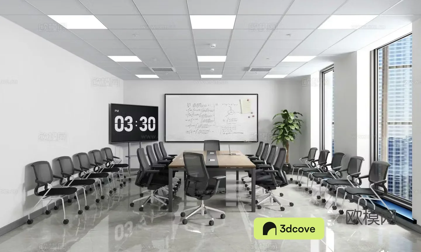 Modern conference room training room multifunctional room learning discussion room