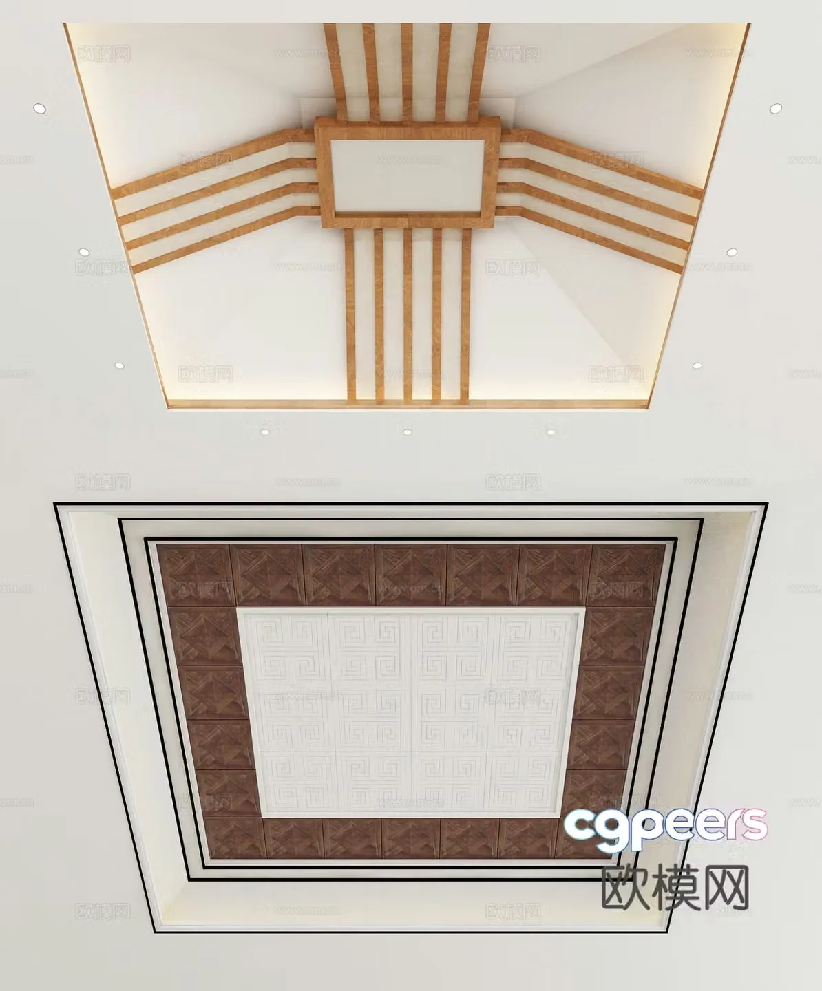 New Chinese style ceiling 3D model