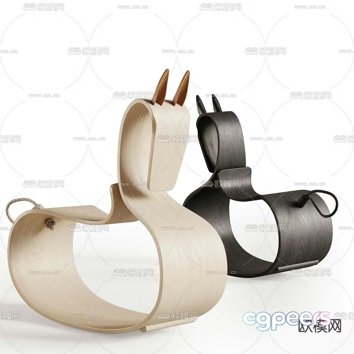 Children’s rocking horse rocking chair 3d model