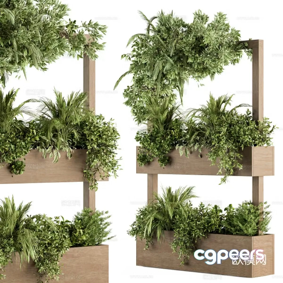 Plant box rack potted flower box 3d model