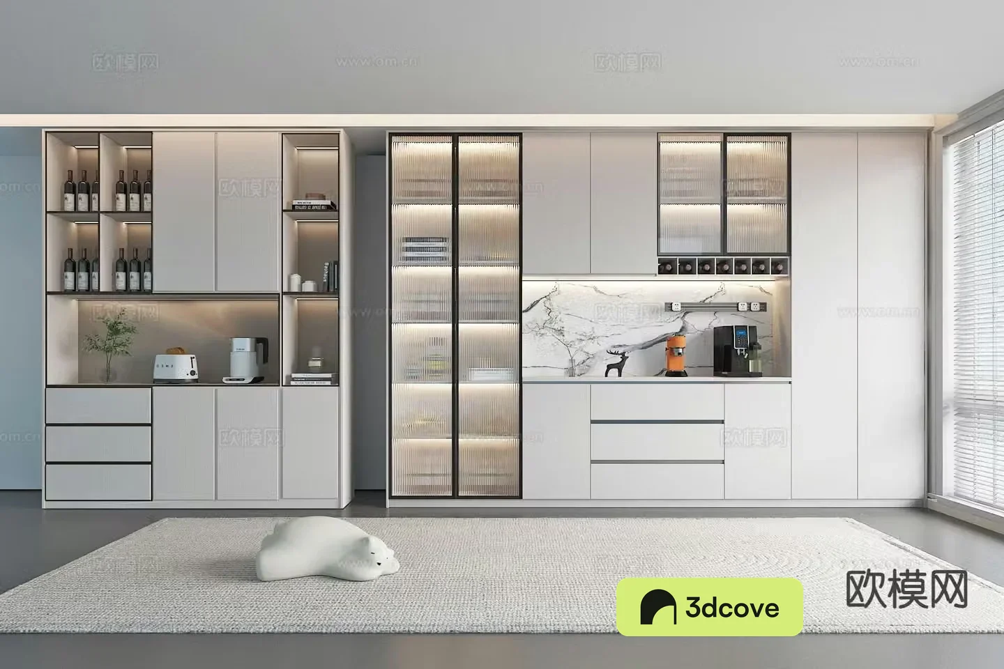 Modern sideboard wine cabinet restaurant cabinet