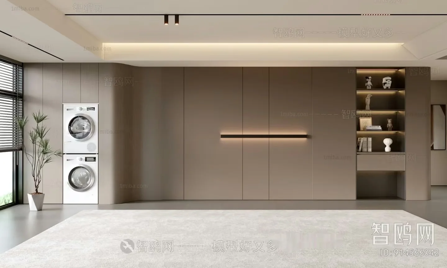 Modern Minimalist Interior Design 3D Model – 9741 – VRAY Render