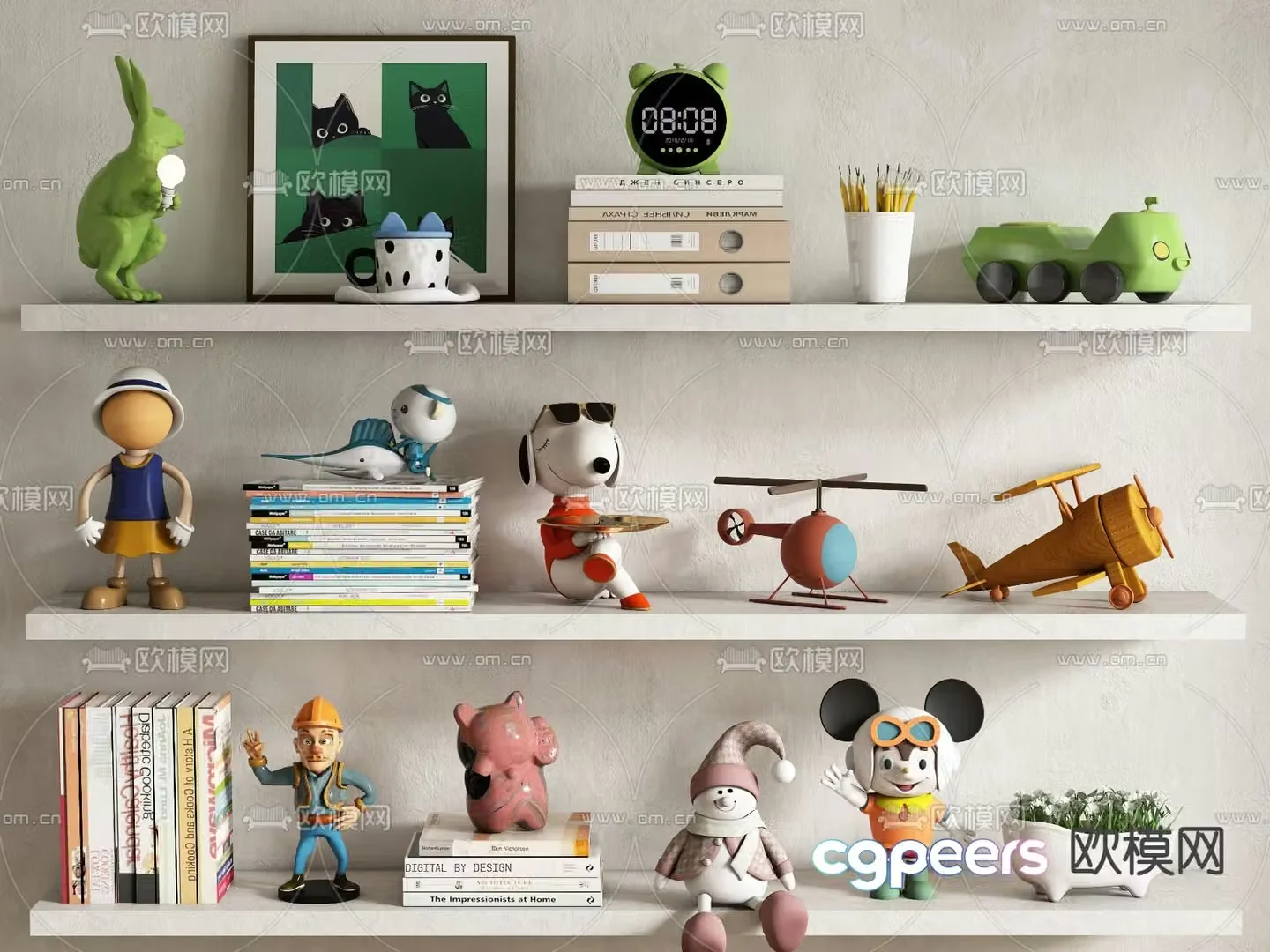 Children’s accessories ornaments books dolls toys 3d model