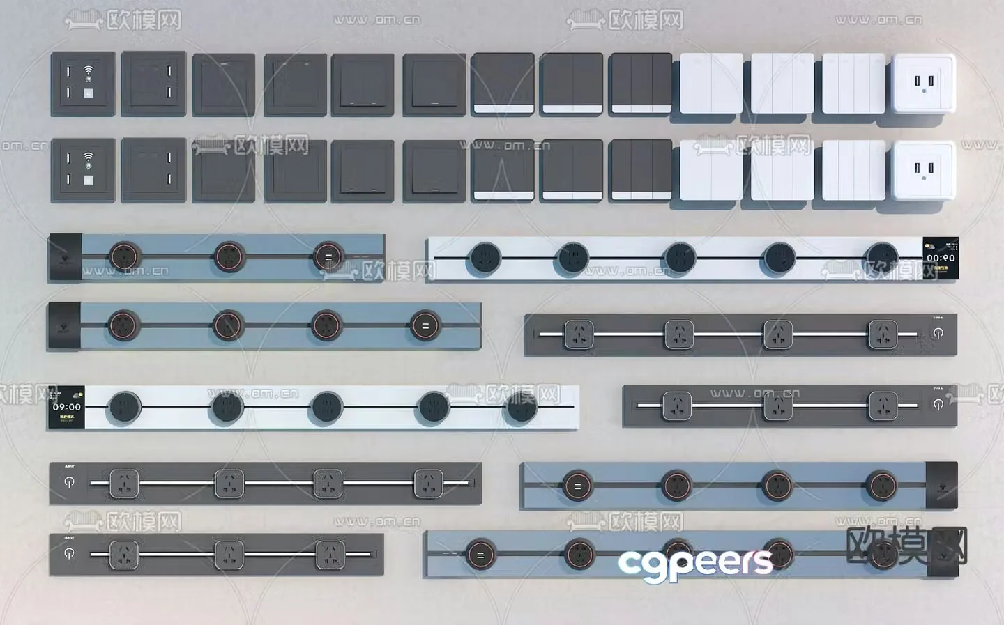 Switch Socket Rail Socket 3D Model