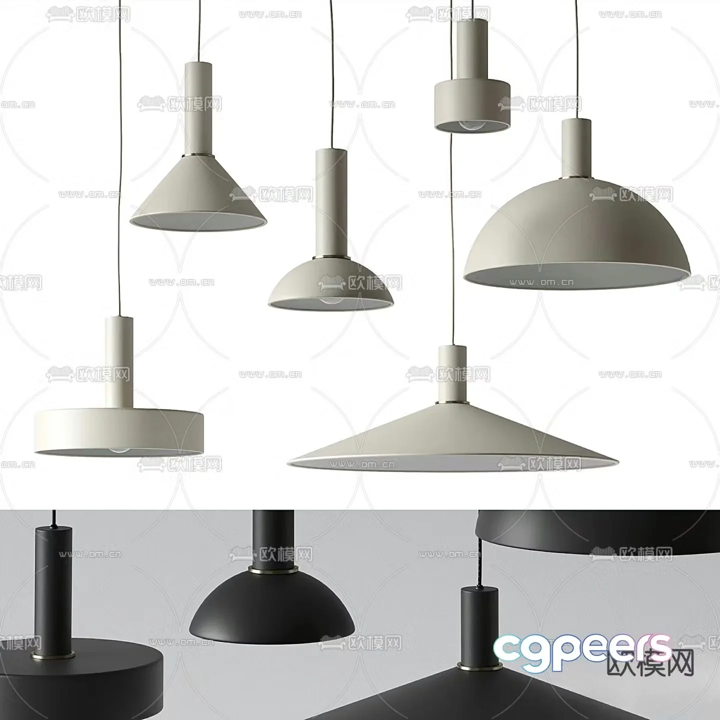 modern chandelier linear chandelier lighting chandelier 3d model