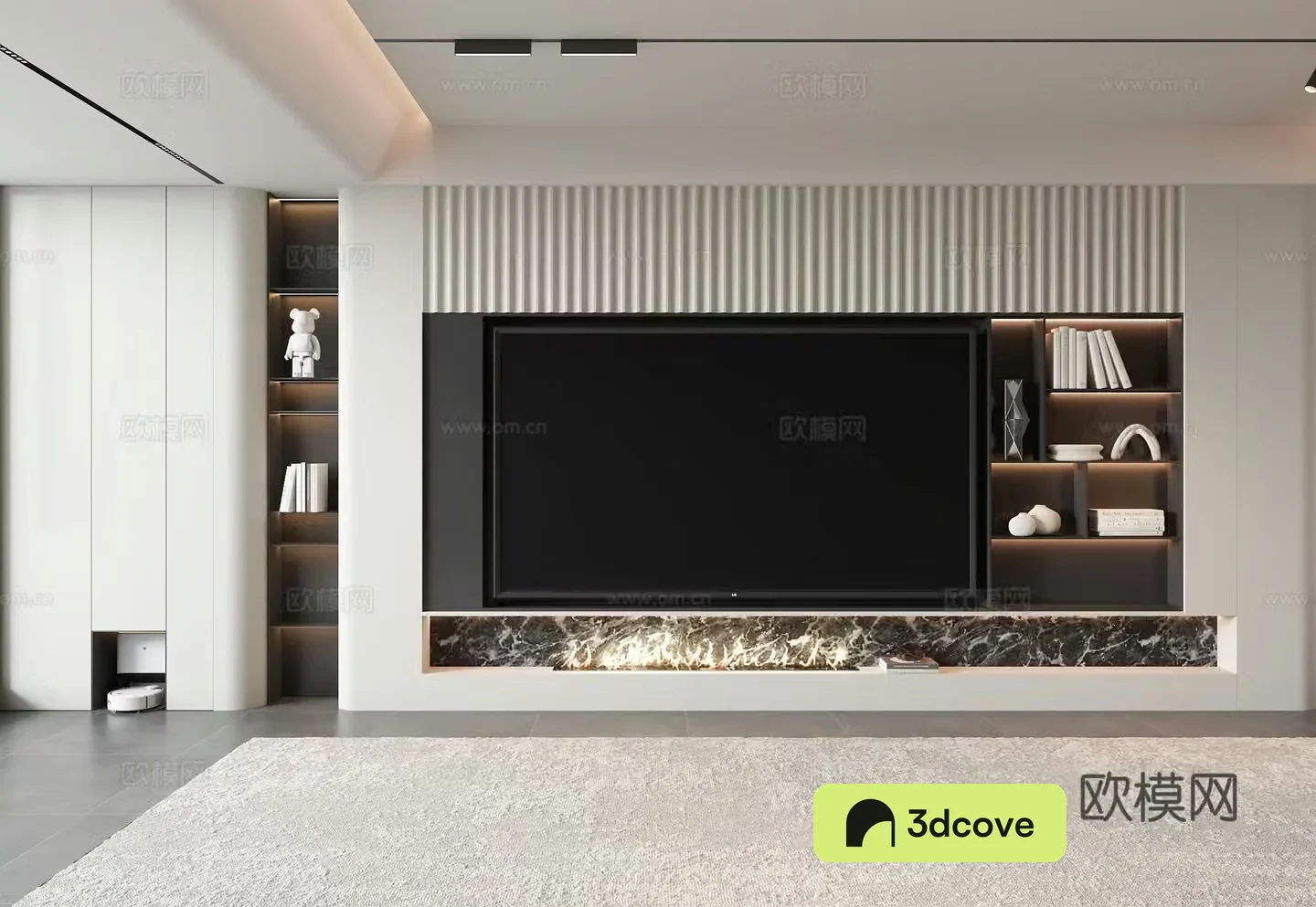 Modern TV background wall