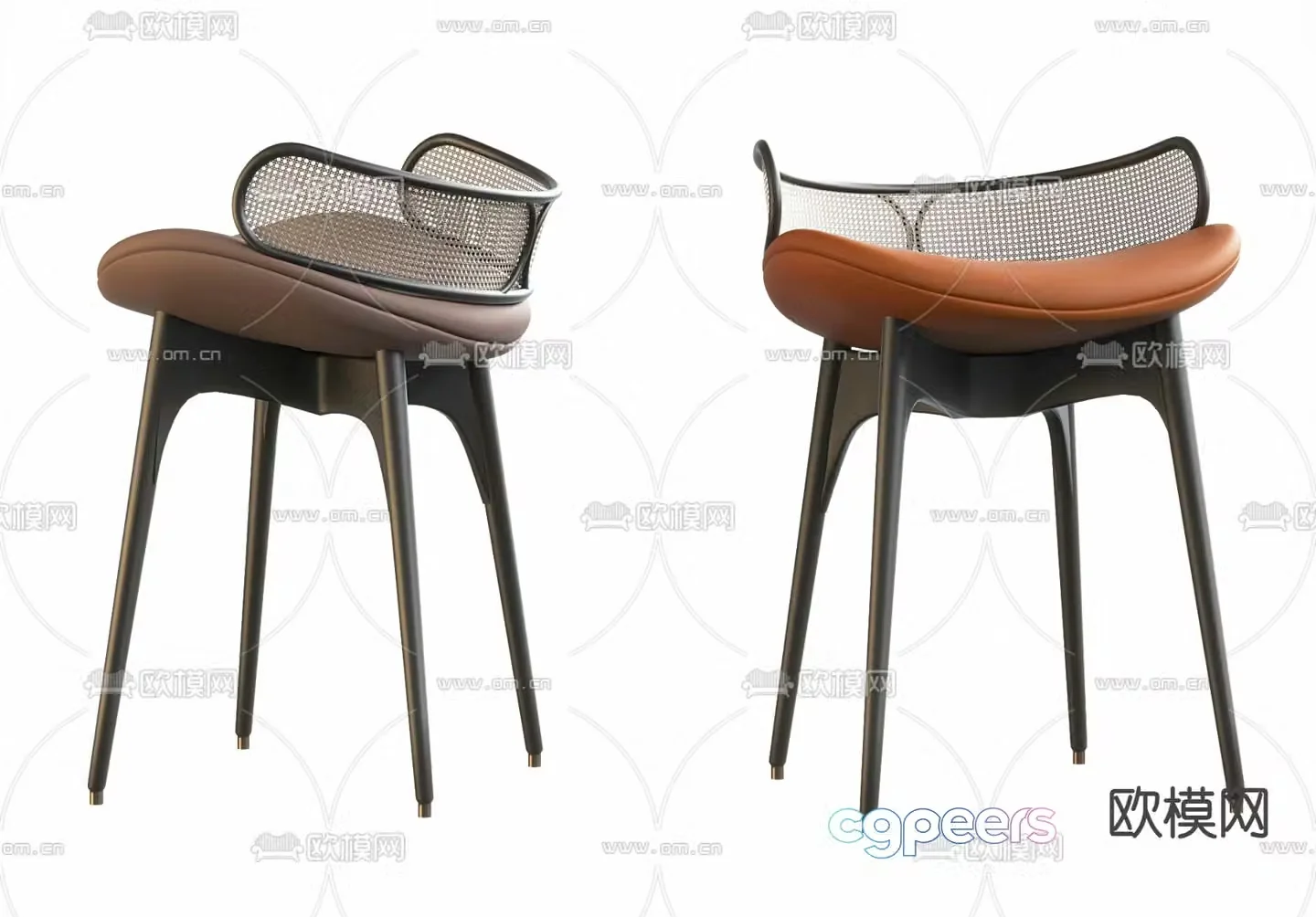 Modern bar stool 3d model