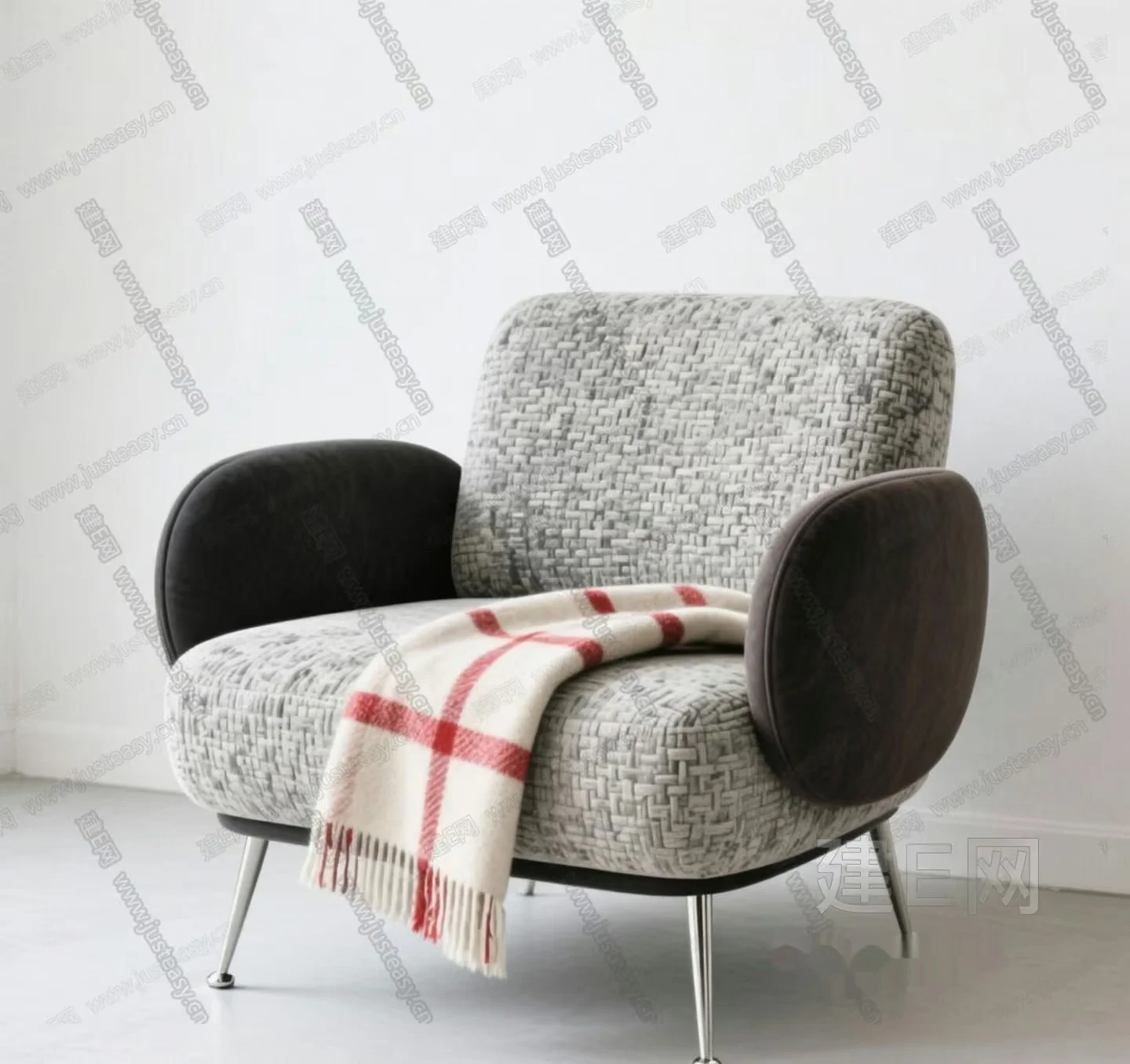 Modern Gray Chair 3D Model – 7463 – VRAY Render