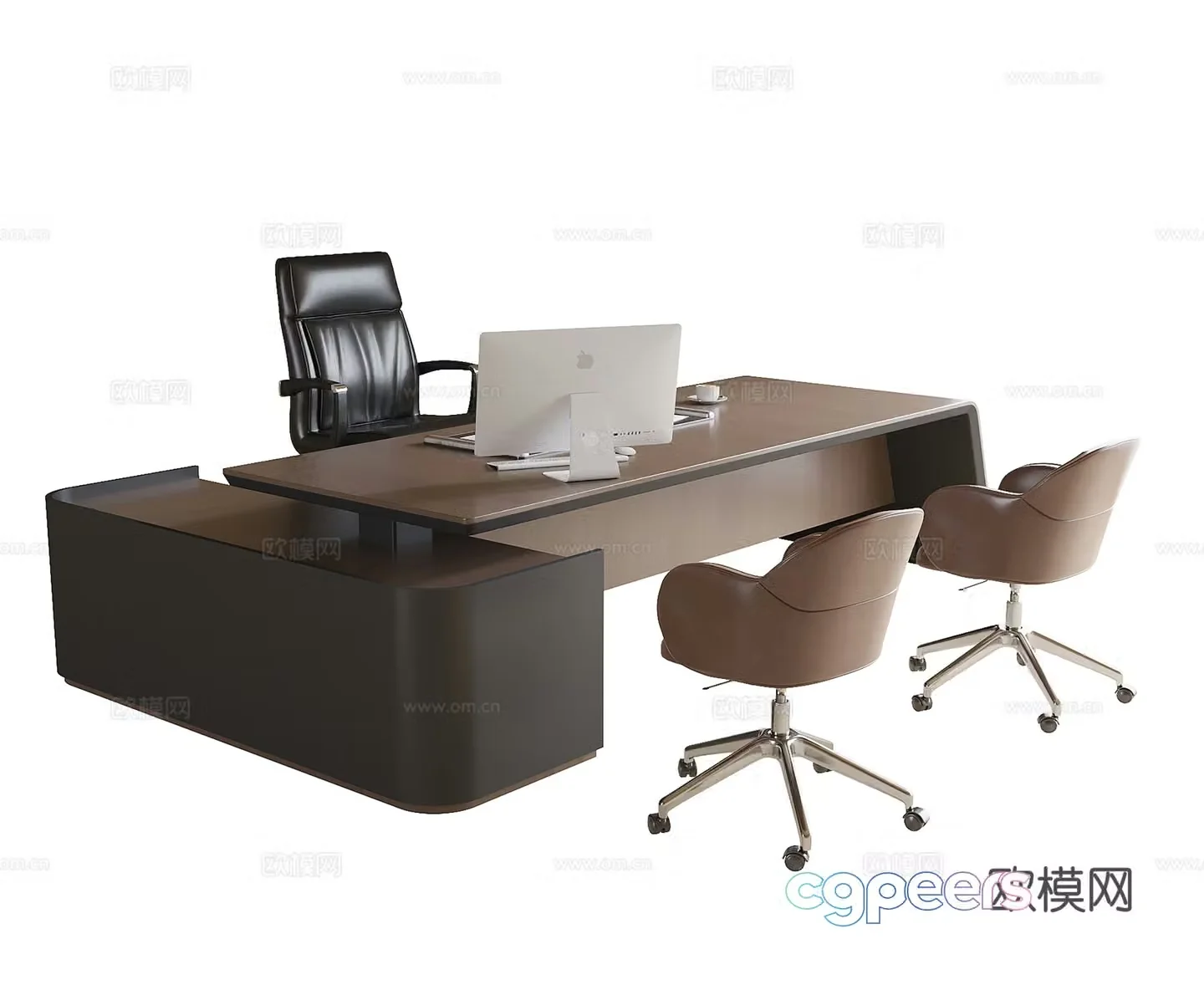 Modern boss office desk chair office chair table desk chair 3d model