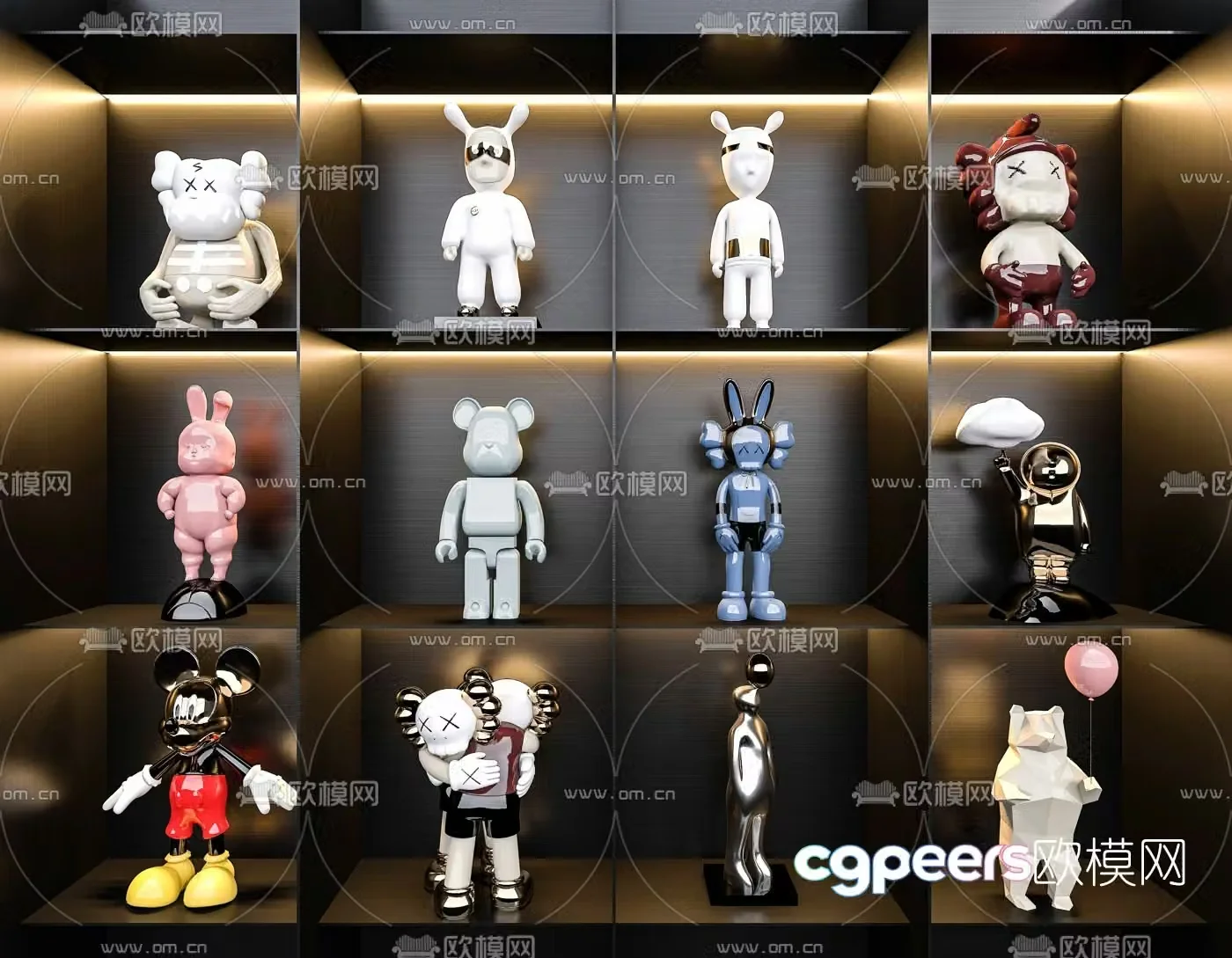 Modern toy figurine ornaments 3D model