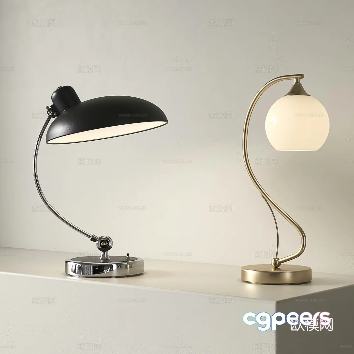 Nordic table lamp medieval table lamp modern table lamp retro table lamp 3D model