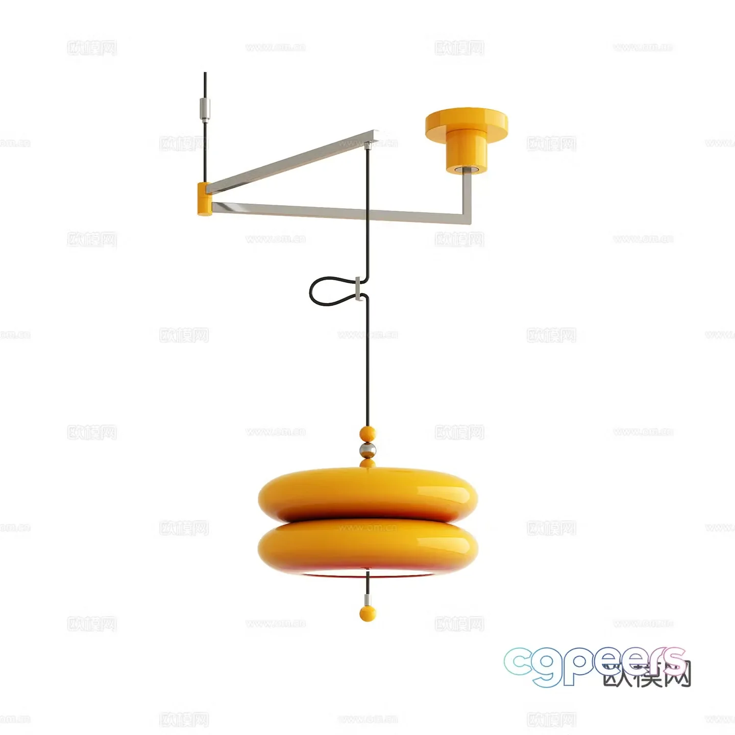 Creative chandelier restaurant chandelier folding chandelier 3d model
