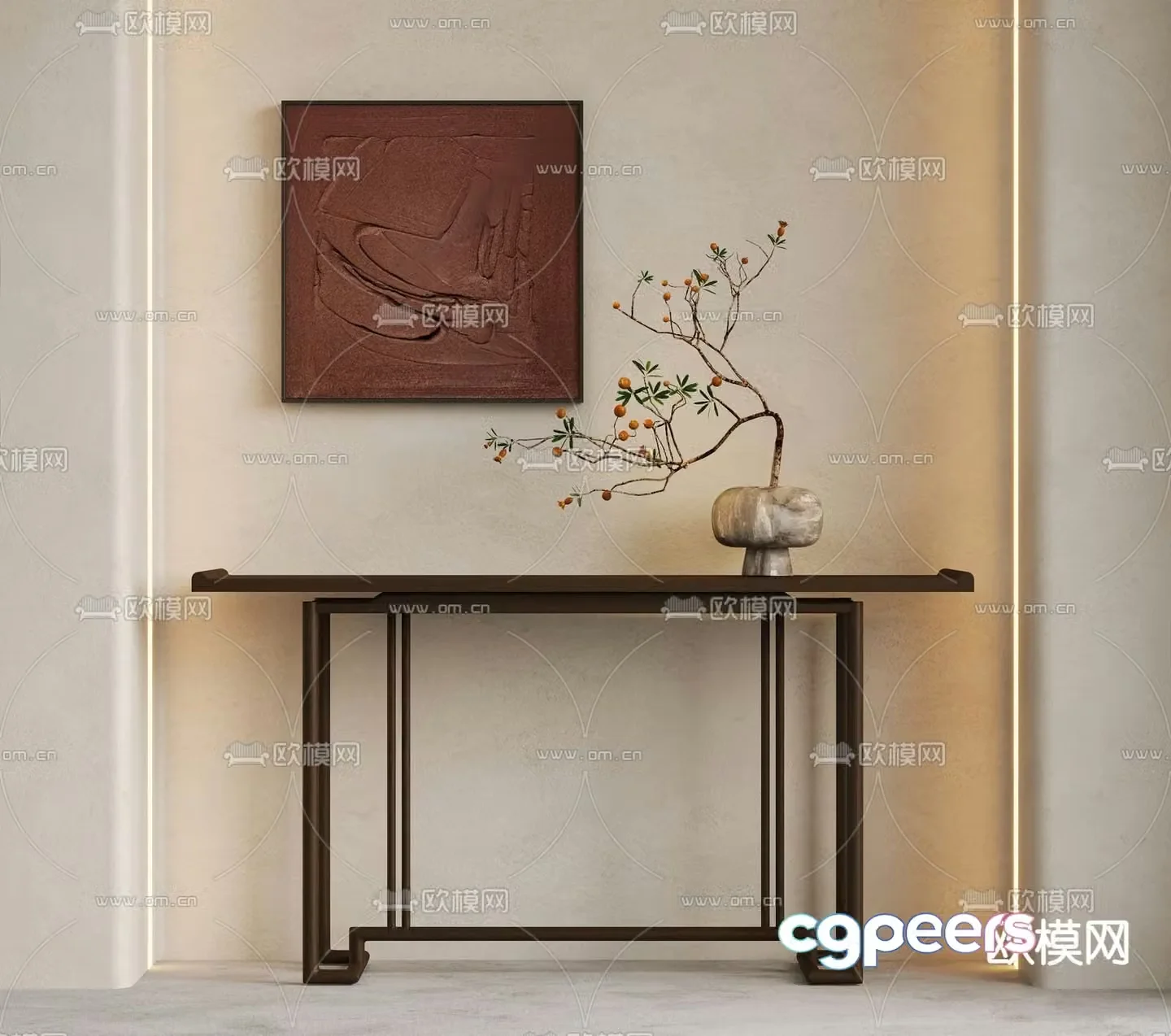 New Chinese style Duanjing strip 3D model