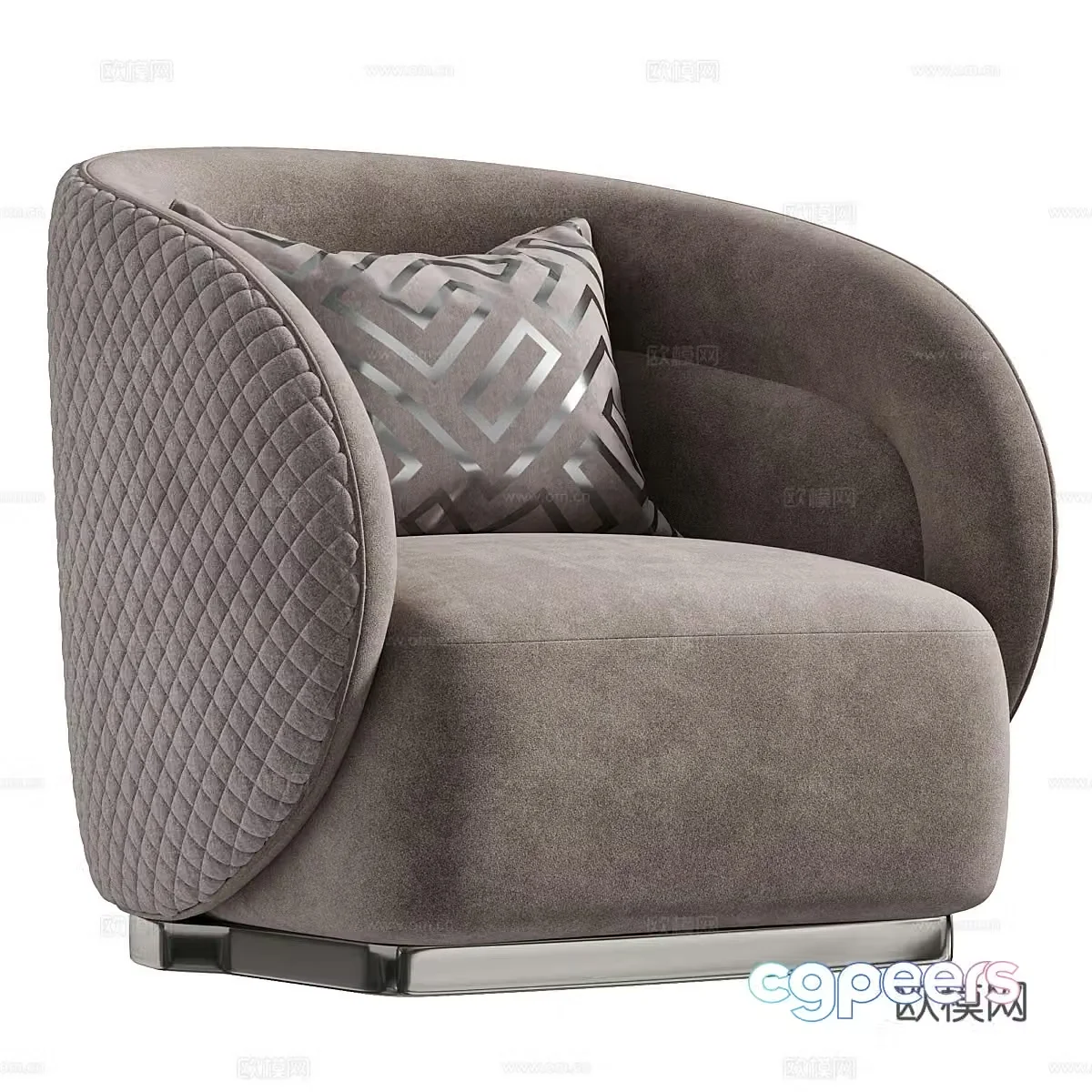 New Chinese casual sofa single sofa 3D model