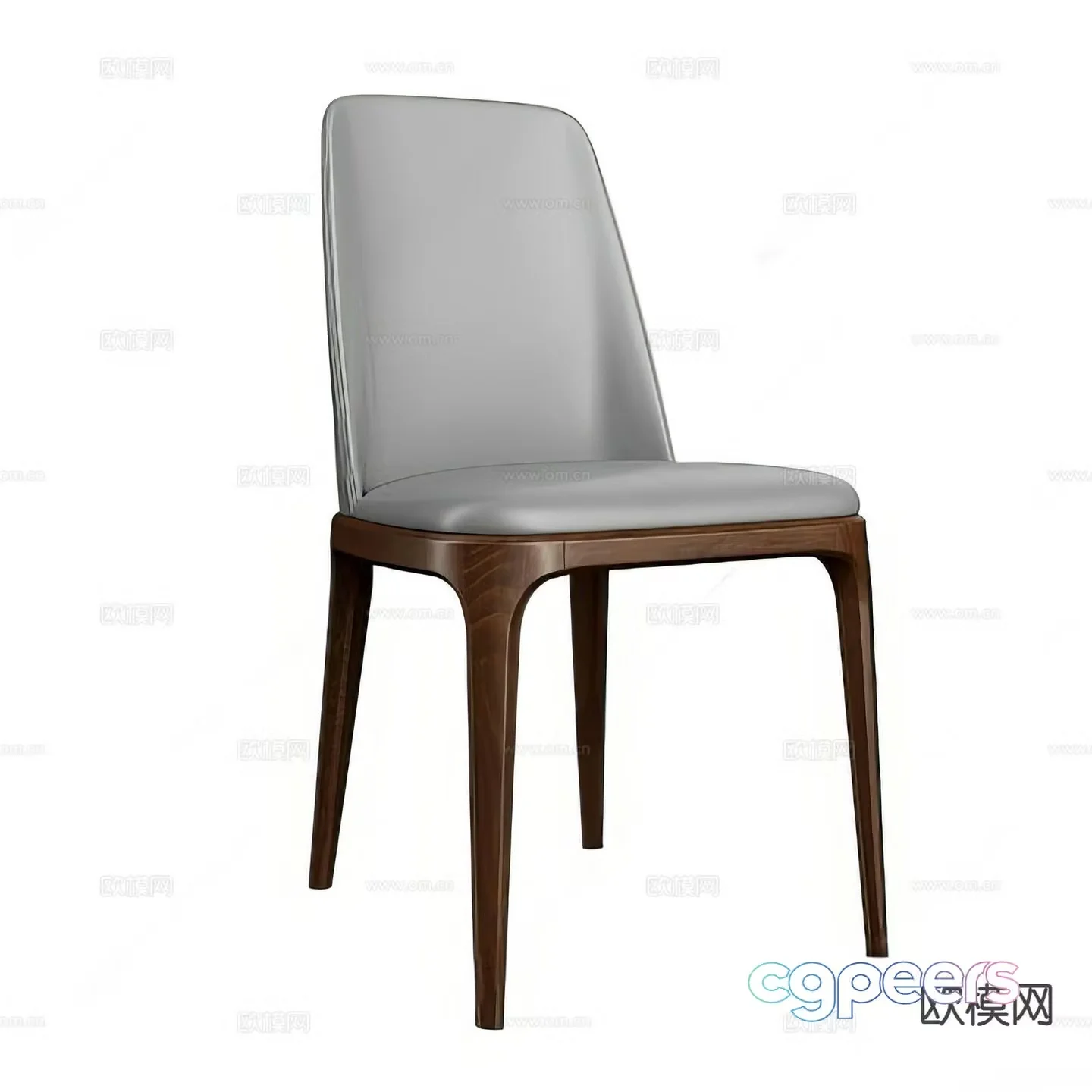 New Chinese style single chair dining chair 3d model