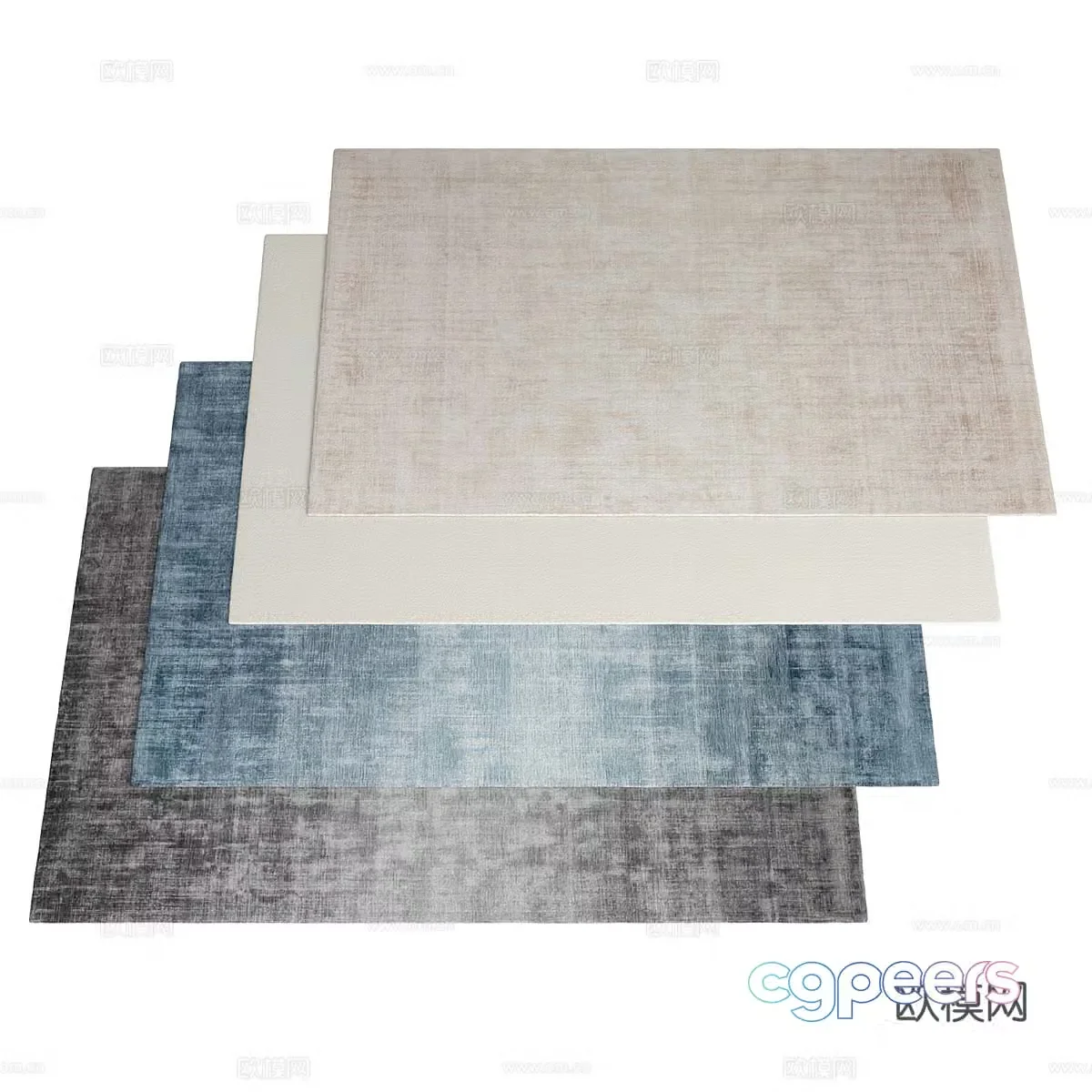 New Chinese style fabric carpet 3D model