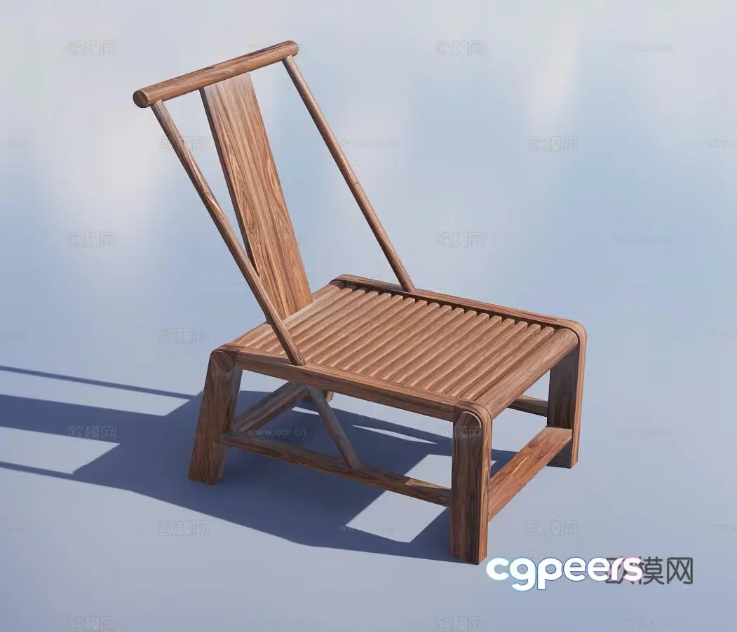 New Chinese style chair dining chair 3d model