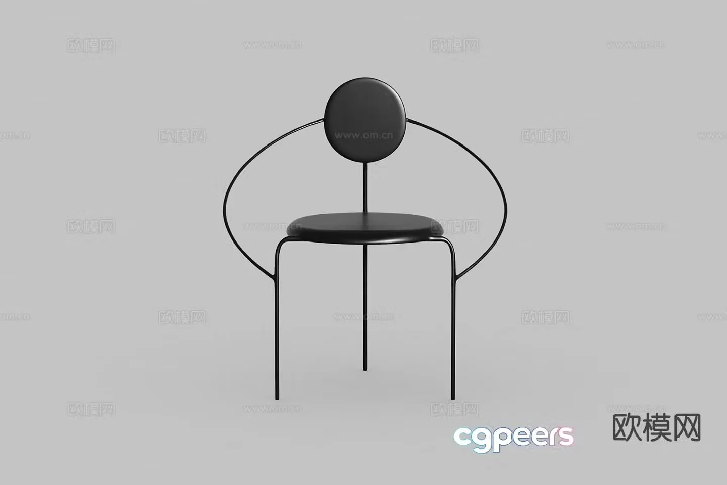 Minimalist chair leisure chair 3d model