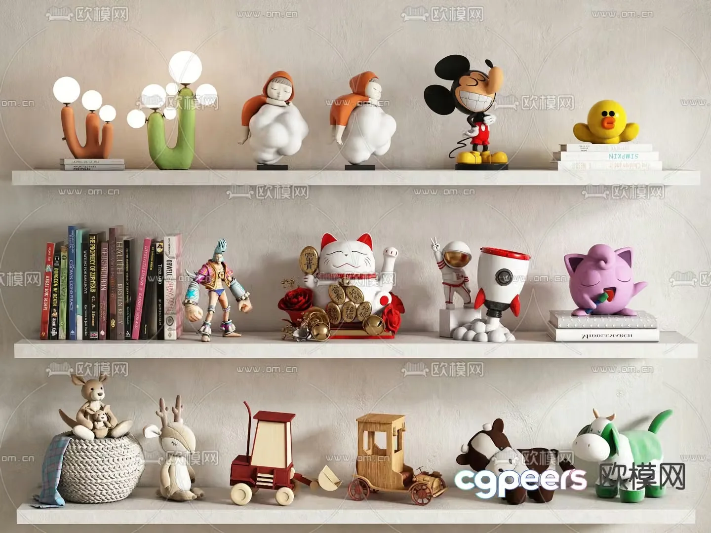 Children’s accessories ornaments books dolls toys 3d model